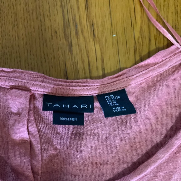 Linen salmon color sleeveless - Picture 4 of 5